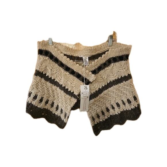 Women's Nanette Lepore Cable Knit Sweater Cape Wool Blend New With Tags - Picture 8 of 8